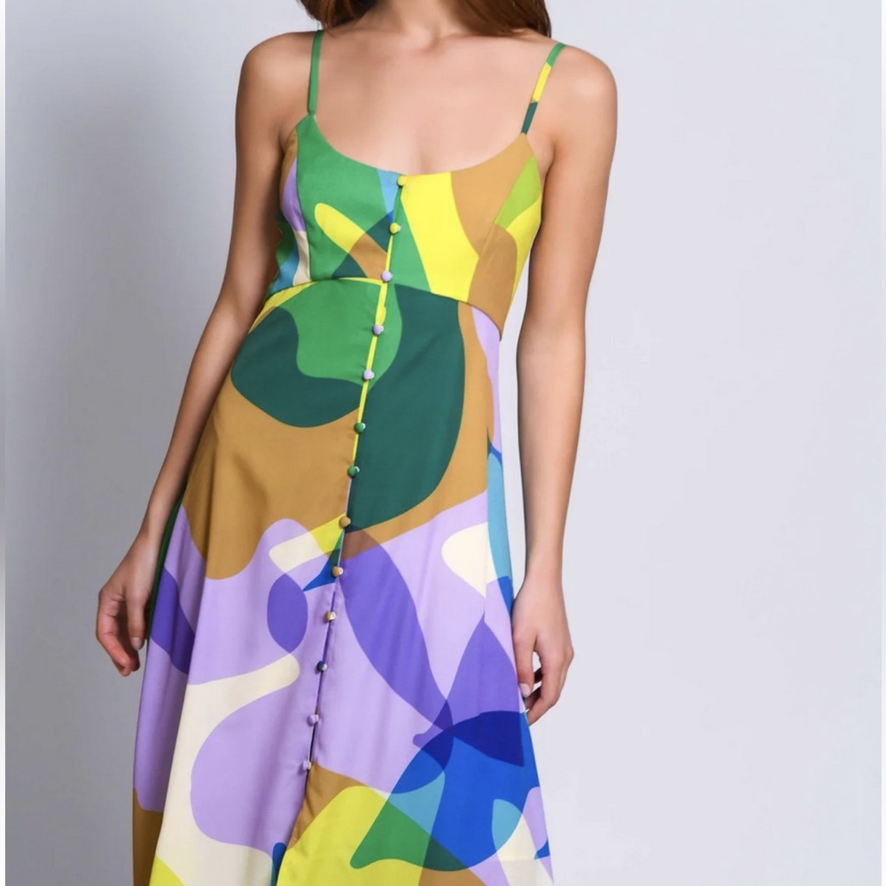 Hutch Colorful Abstract Maxi Dress